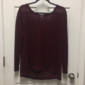 Burgundy Kenar Blouse